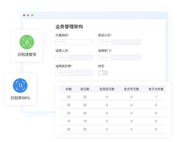 自动识别字段与计算页数功能展示配图