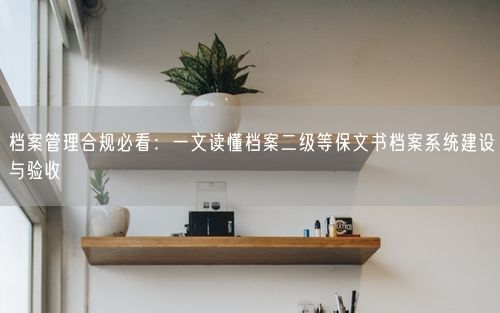 档案管理合规必看：一文读懂档案二级等保文书档案系统建设与验收