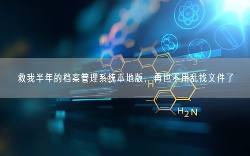 救我半年的档案管理系统本地版，再也不用乱找文件了