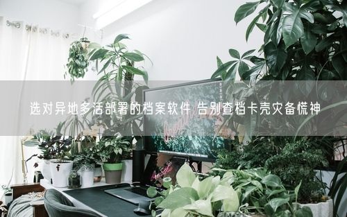 选对异地多活部署的档案软件 告别查档卡壳灾备慌神