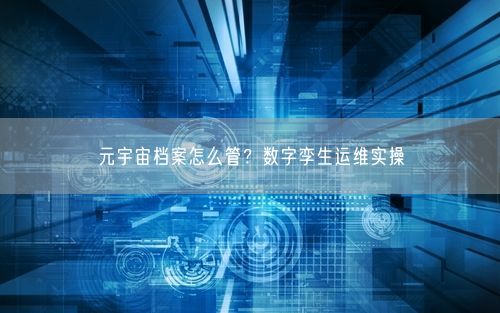 元宇宙档案怎么管？数字孪生运维实操