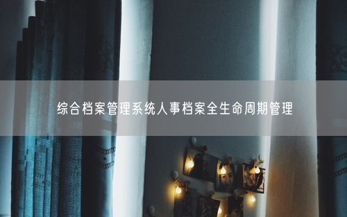 综合档案管理系统人事档案全生命周期管理