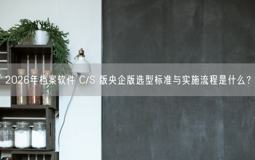 2026年档案软件 C/S 版央企版选型标准与实施流程是什么？