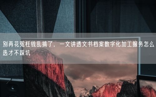 别再花冤枉钱乱搞了，一文讲透文书档案数字化加工服务怎么选才不踩坑