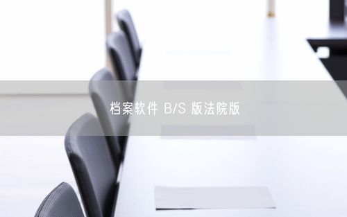 档案软件 B/S 版法院版