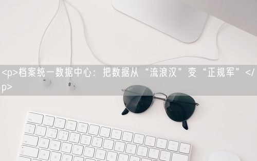 <p>档案统一数据中心：把数据从“流浪汉”变“正规军”</p>