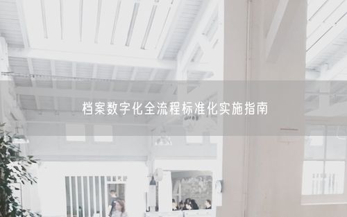 档案数字化全流程标准化实施指南