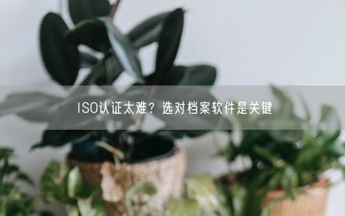 ISO认证太难？选对档案软件是关键