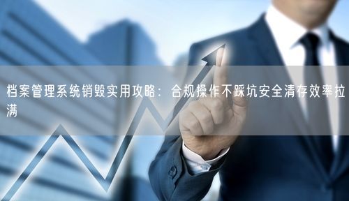 档案管理系统销毁实用攻略：合规操作不踩坑安全清存效率拉满