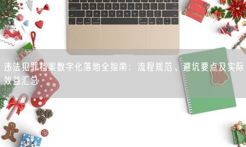 违法犯罪档案数字化落地全指南：流程规范、避坑要点及实际效益汇总