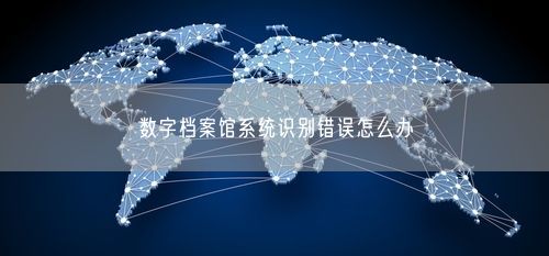数字档案馆系统识别错误怎么办