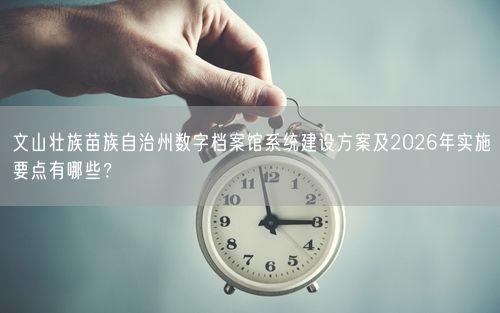文山壮族苗族自治州数字档案馆系统建设方案及2026年实施要点有哪些？