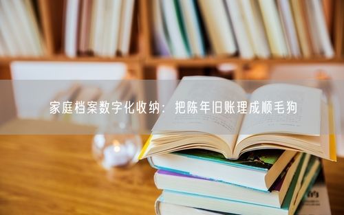 家庭档案数字化收纳：把陈年旧账理成顺毛狗