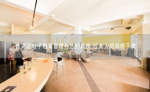 选满足电子档案管理办法的系统 过来人给你唠干货