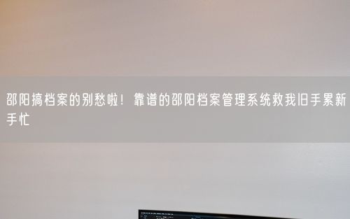 邵阳搞档案的别愁啦！靠谱的邵阳档案管理系统救我旧手累新手忙