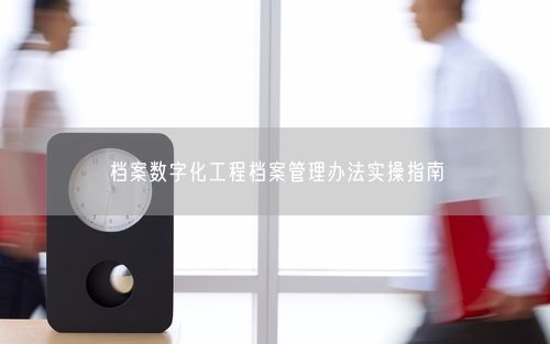 档案数字化工程档案管理办法实操指南