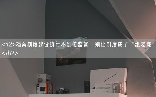 <h2>档案制度建设执行不到位监督：别让制度成了“纸老虎”</h2>
