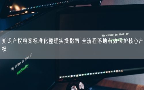 知识产权档案标准化整理实操指南 全流程落地有效保护核心产权