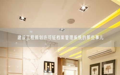 建设工程规划许可证档案管理系统的那些事儿