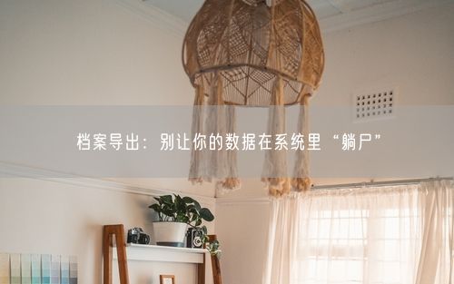 档案导出：别让你的数据在系统里“躺尸”