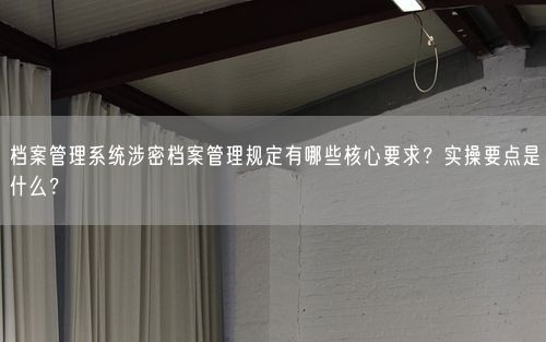 档案管理系统涉密档案管理规定有哪些核心要求?实操要点是什么?