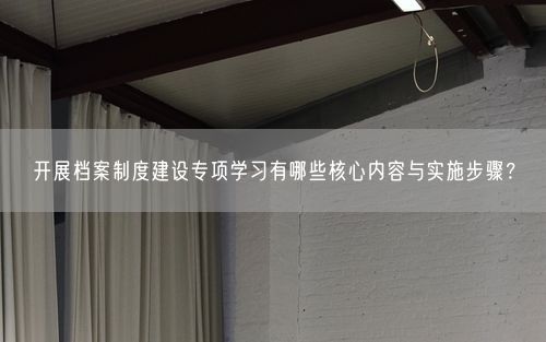 开展档案制度建设专项学习有哪些核心内容与实施步骤？