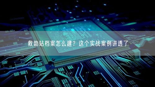 救助站档案怎么建？这个实战案例讲透了