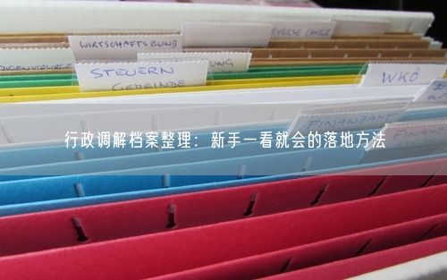 行政调解档案整理：新手一看就会的落地方法