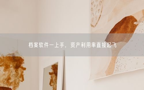 档案软件一上手，资产利用率直接起飞