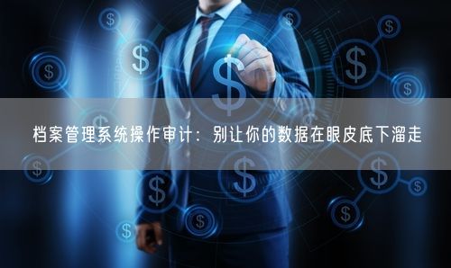 档案管理系统操作审计：别让你的数据在眼皮底下溜走