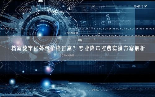 档案数字化外包价格过高？专业降本控费实操方案解析