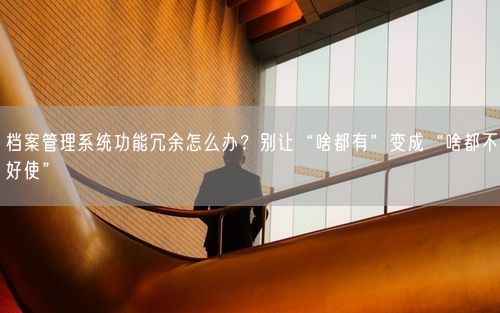 档案管理系统功能冗余怎么办？别让“啥都有”变成“啥都不好使”