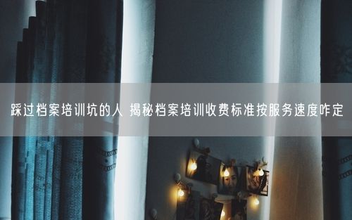 踩过档案培训坑的人 揭秘档案培训收费标准按服务速度咋定