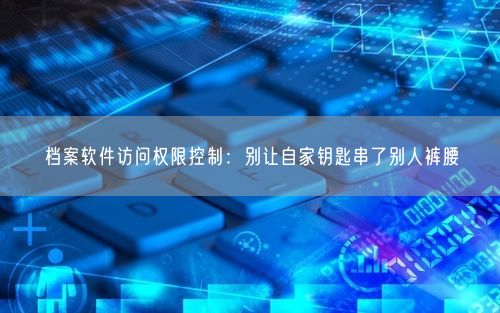 档案软件访问权限控制：别让自家钥匙串了别人裤腰