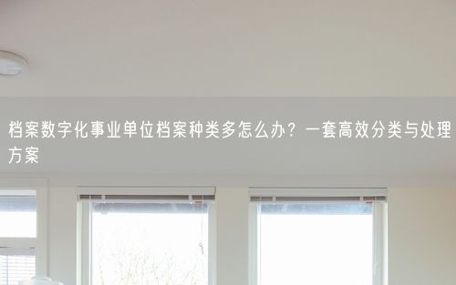 档案数字化事业单位档案种类多怎么办？一套高效分类与处理方案