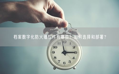 档案数字化防火墙软件有哪些？如何选择和部署？