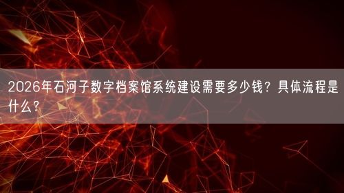 2026年石河子数字档案馆系统建设需要多少钱？具体流程是什么？