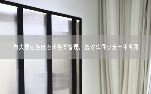 做大理白族自治州档案管理，选对软件少走十年弯路