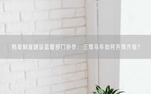 档案制度建设监督部门协作：三驾马车如何并驾齐驱？