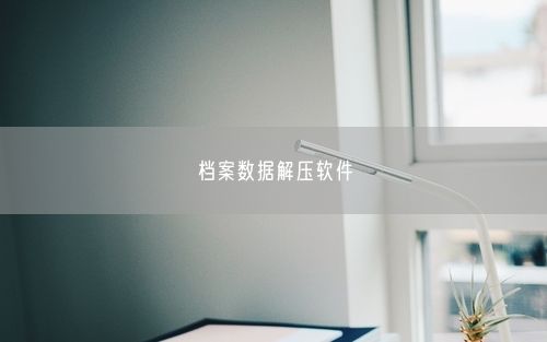 档案数据解压软件