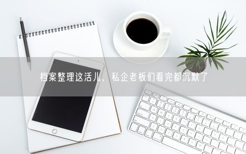 档案整理这活儿，私企老板们看完都沉默了