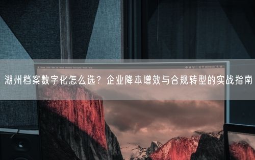 湖州档案数字化怎么选？企业降本增效与合规转型的实战指南