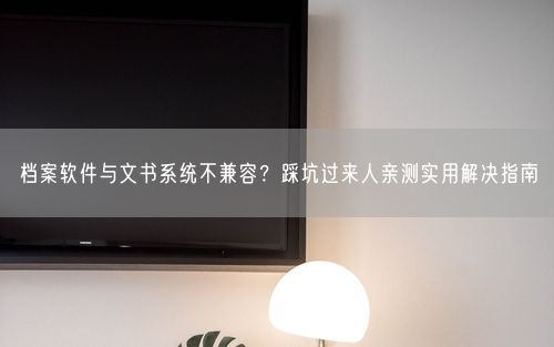 档案软件与文书系统不兼容？踩坑过来人亲测实用解决指南